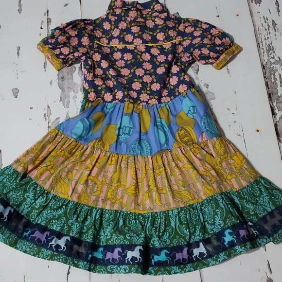 Matilda Jane Bayberry dress size 4 paint by numbers horse hot air balloon dress - Picture 7 of 8